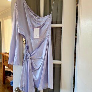 Amanda Uprichard Dolores one sleeve cut-out dress